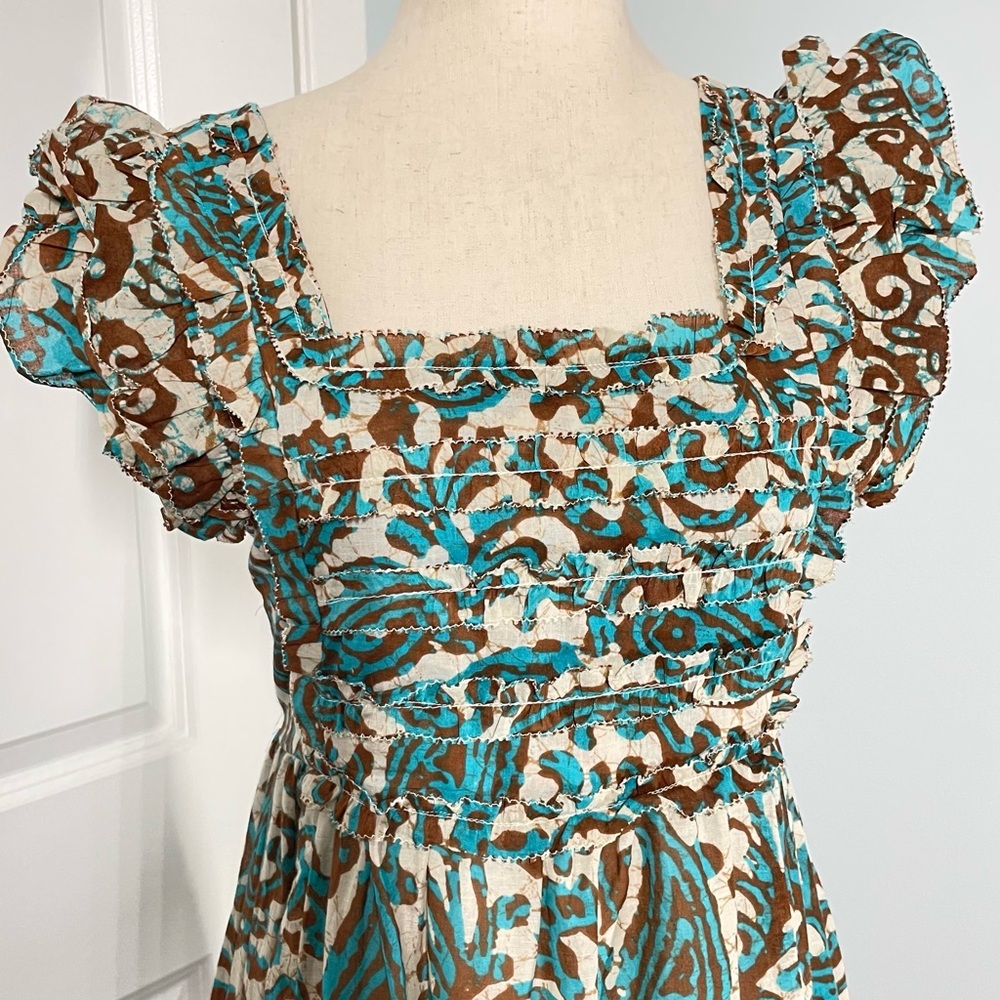 House of Harlow 1960 Teal Brown open back dress size XS NWT - Picture 9 of 15